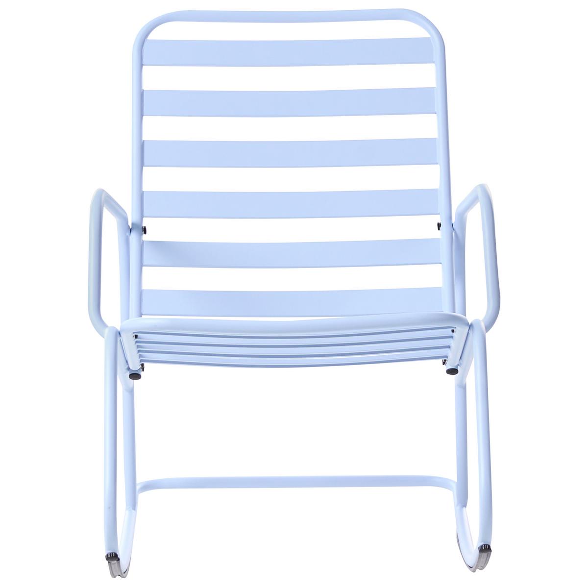 GARTEN-SCHAUKELSTUHL Hellblau Turi - Blau, Metall (66/92/96cm) - Beliani