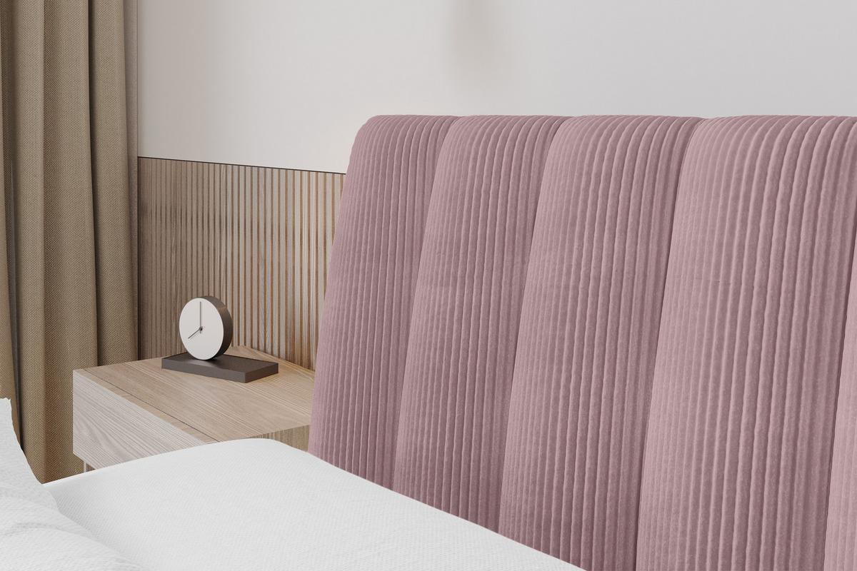 POLSTERBETT mit Bettkasten und Lattenrost, Boxbett ohne Matratze - ILAN 140x200 Rosa - Rosa, Holzwerkstoff/Textil (140/200cm) - ALTDECOR