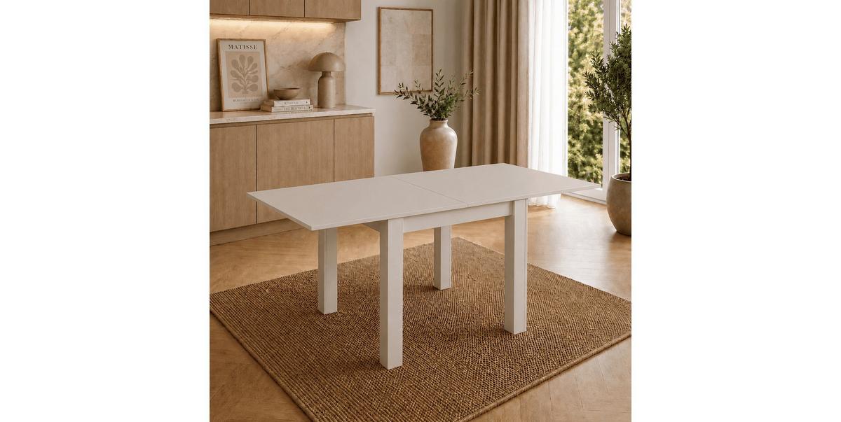 ESSTISCH VIGO 80–160/80/78,5 cm Kaschmir ausklappbar - Kaschmir, Holzwerkstoff (80/80/78.5cm) - Lookway