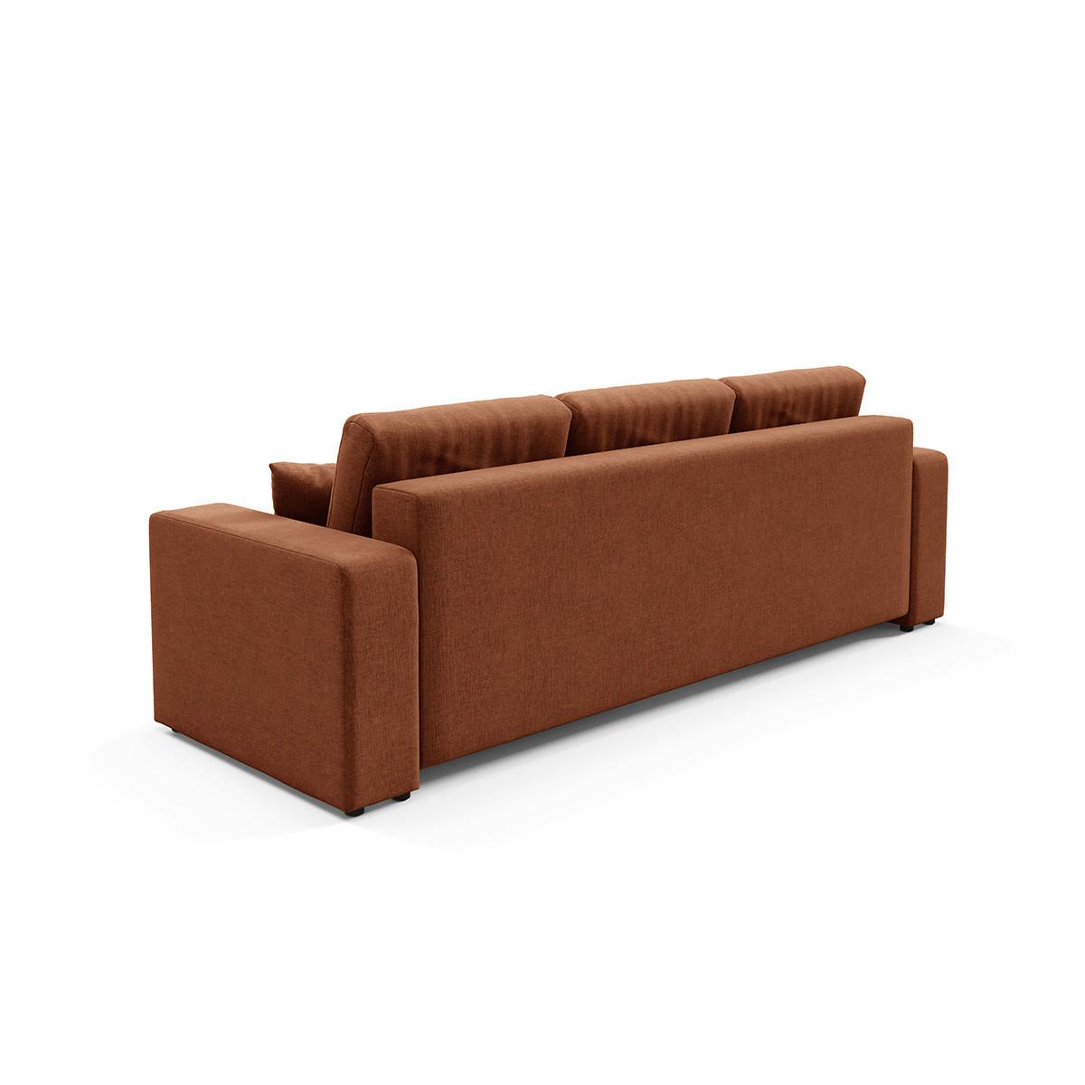 SOFA Giulia 3 Sitzplätze Terrakotta - Orange, Holz (244/82/102cm) - Petits-meubles