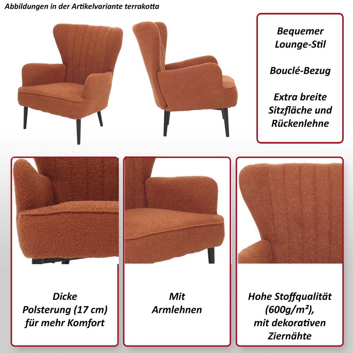 LOUNGE-SESSEL Hellgrau - Hellgrau, Textil (75/80/78cm) - MCW