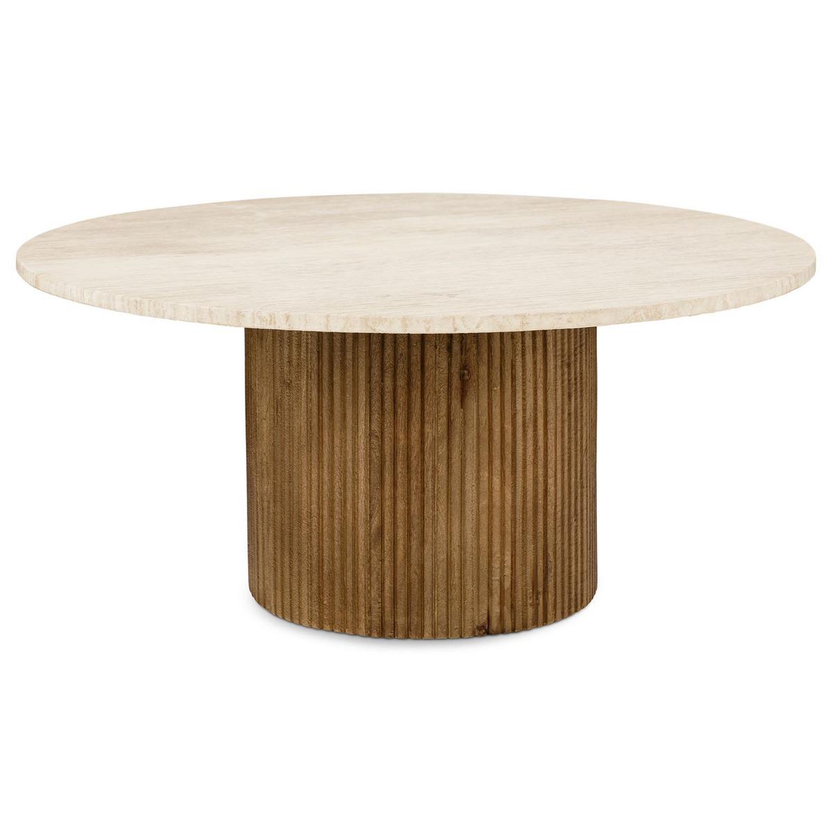 COUCHTISCH NARMADA braun - Braun, Holz/Naturmaterialen (80/80/35cm) - IDIMEX