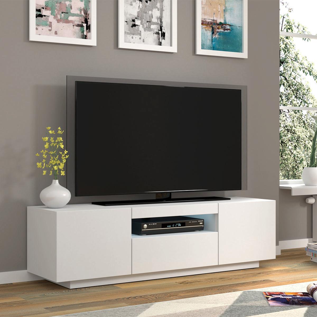 TV-MÖBEL Aurus Weiß - Weiß, Holzwerkstoff (150/36/37cm) - Petits-meubles
