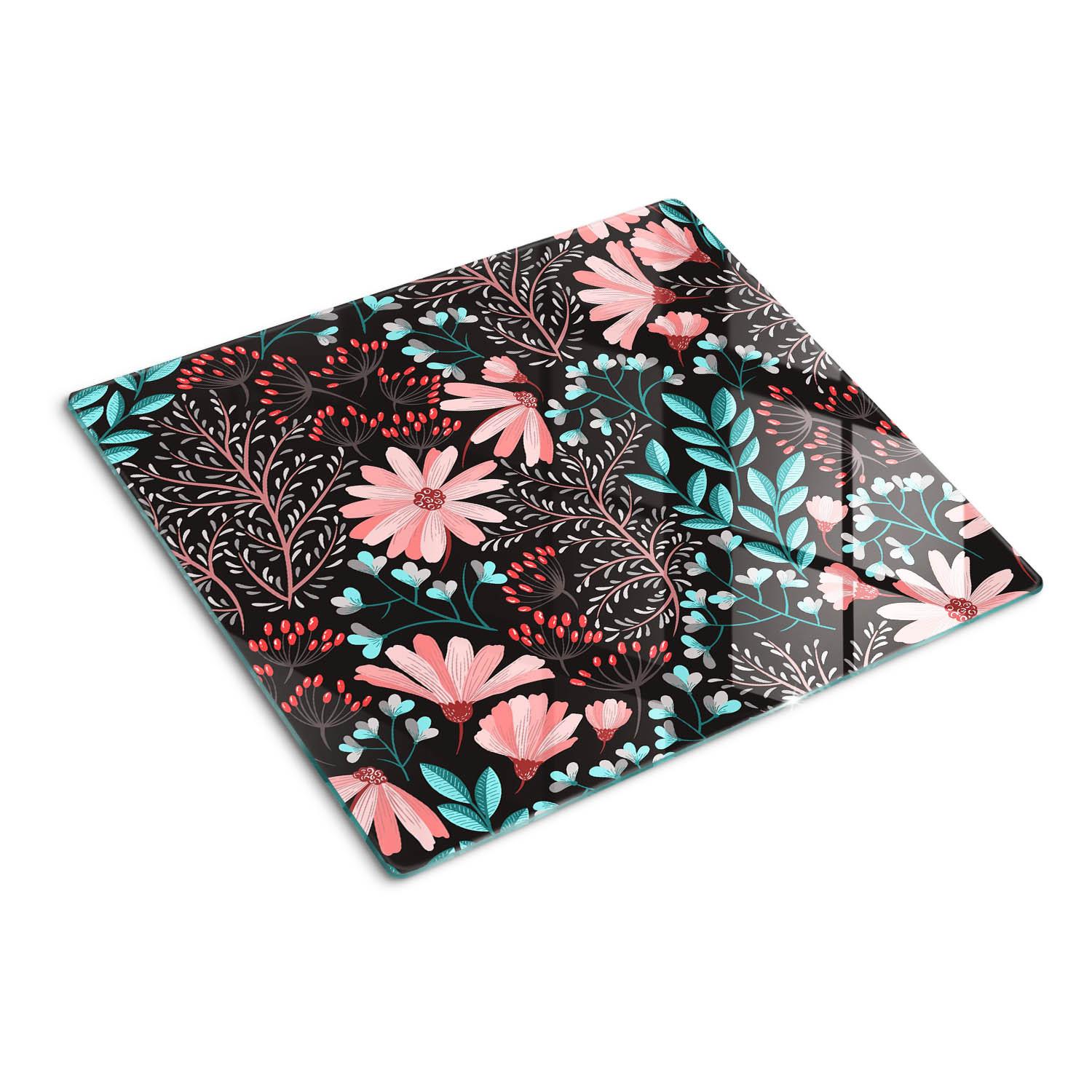 GLASPLATTE 60x52 cm Frühlingsblumen - Multicolor, Glas (60/0.4/52cm) - TULUP