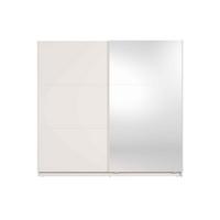 SCHWEBETÜRENSCHRANK RADEN 221/207/60cm 2-türig mit Spiegel Weiß - Weiß, Holzwerkstoff (221/207/60cm) - MASSENO