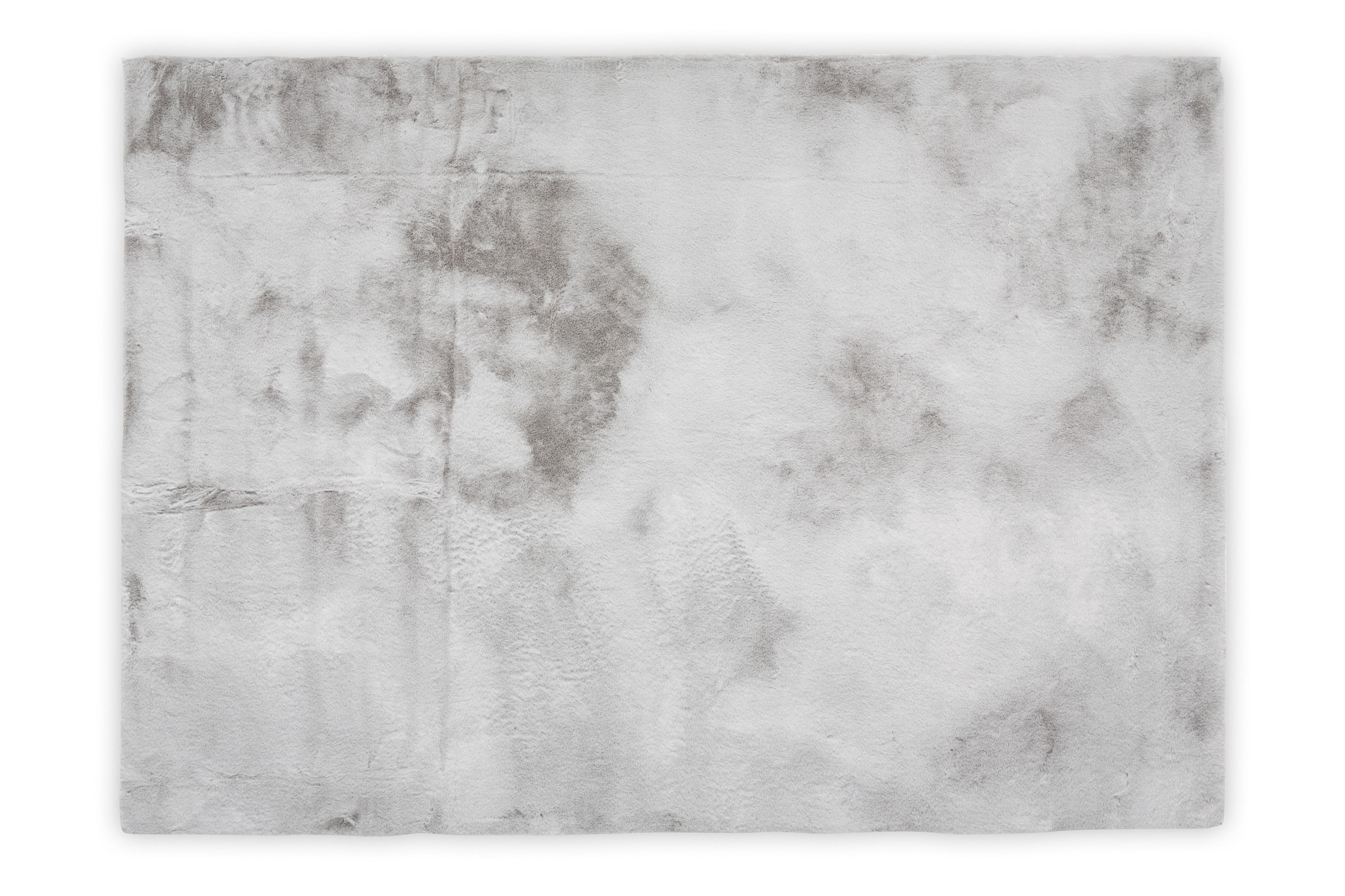KUNSTFELLTEPPICH Chiara 60x135 cm - Silberfarben, Textil (60/135cm) - Gino Falcone