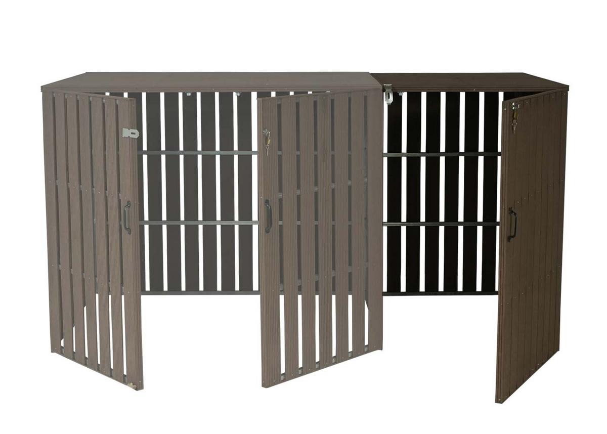 MÜLLTONNENBOX ERWEITERUNG Braun - Braun, Metall (66/115/76cm) - MCW