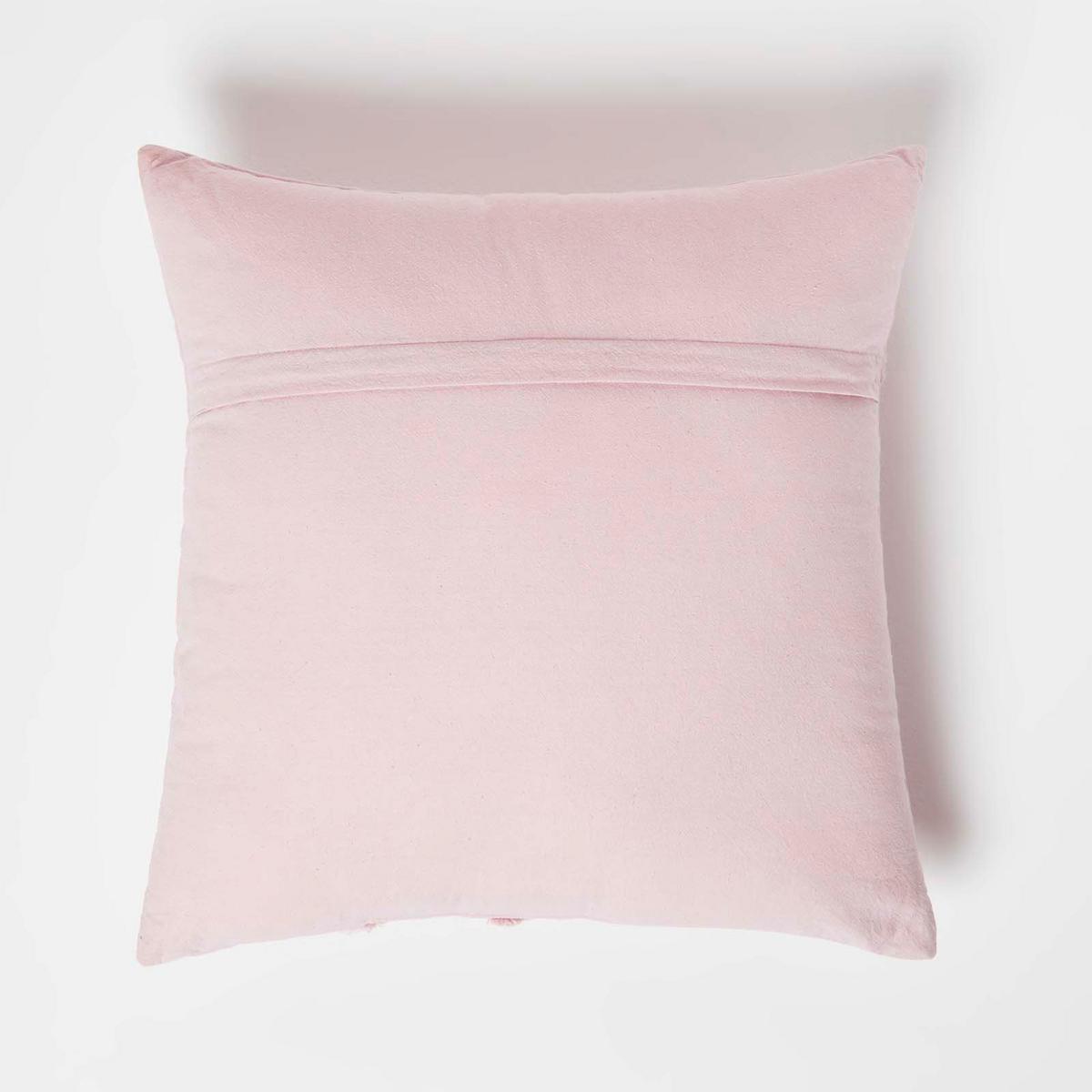 DEKOKISSEN Tufted 45/45 cm rosa mit Blumen - Rosa, Textil (45/45cm) - Homescapes