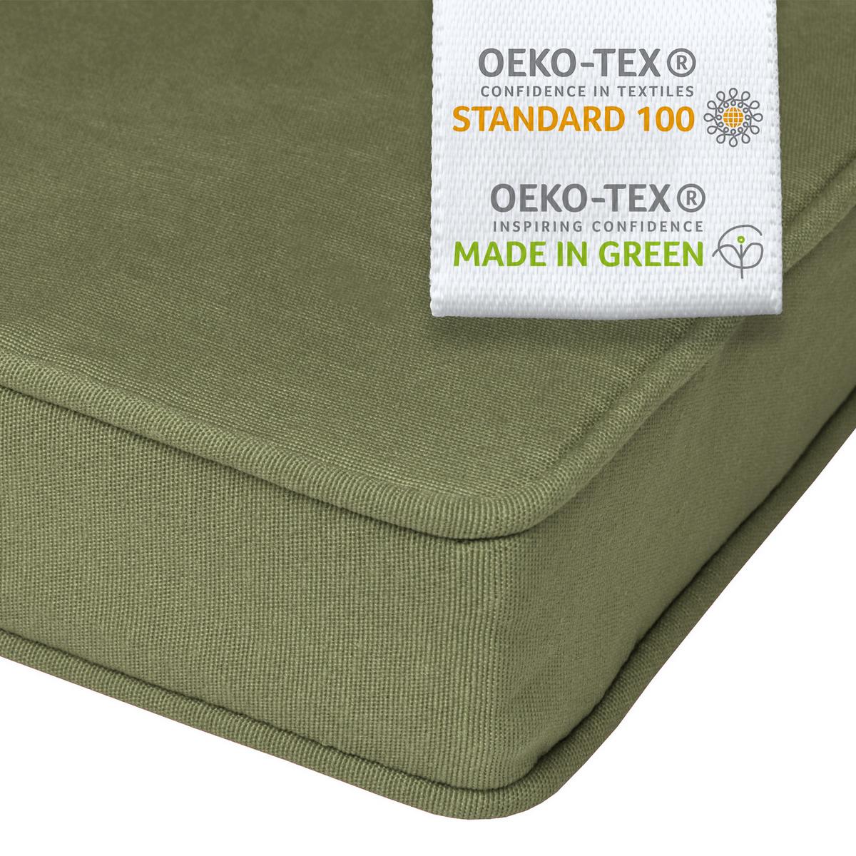 AUFLAGE für Hollywoodschaukel Loft HS 180x50cm Olivgrün - Olivgrün, Textil (100/180cm) - Beautissu 