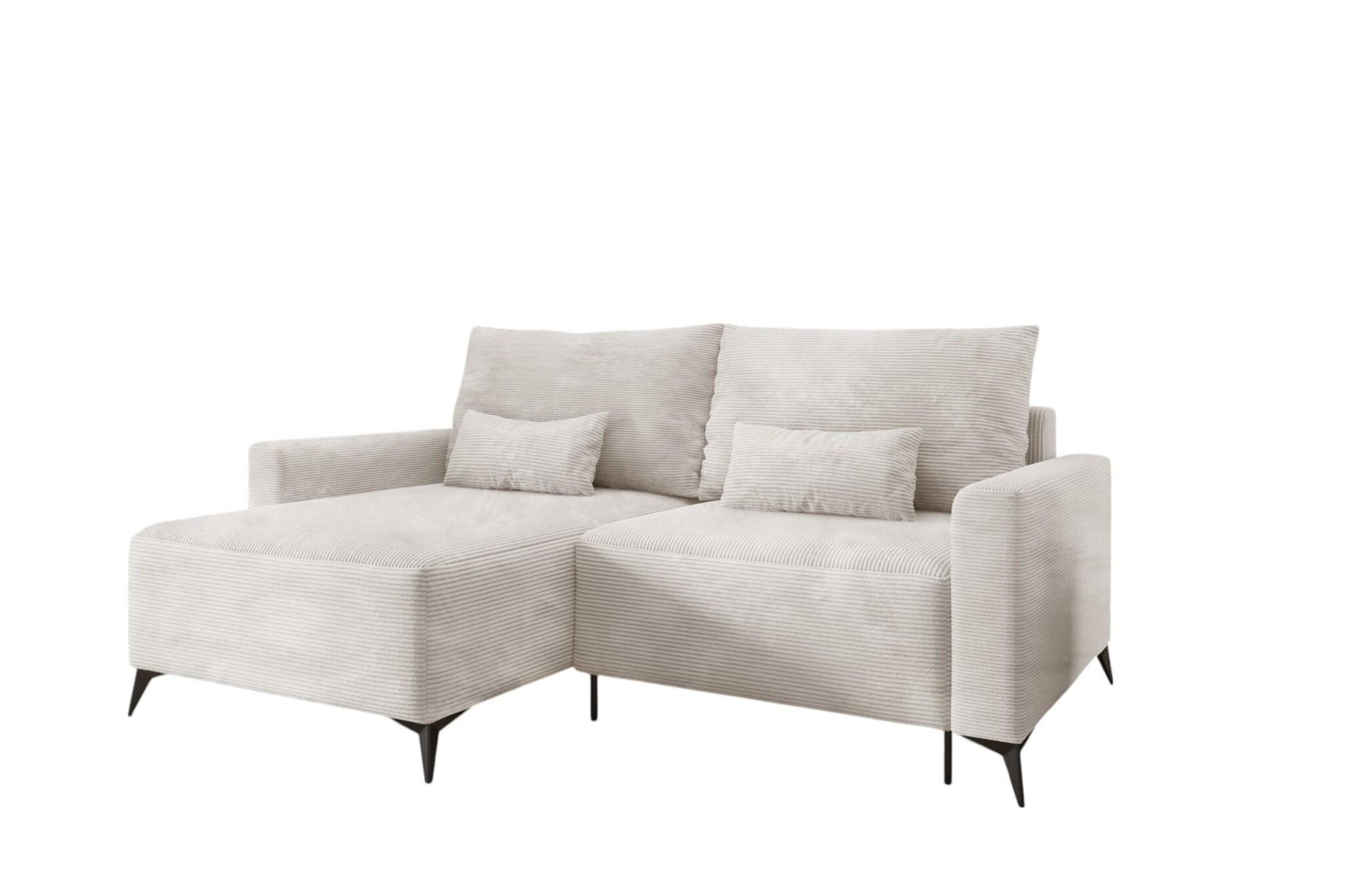ECKSOFA Silves Mit Schlaffunktion - Weiß, Holzwerkstoff/Textil (239/148cm) - Fun Möbel