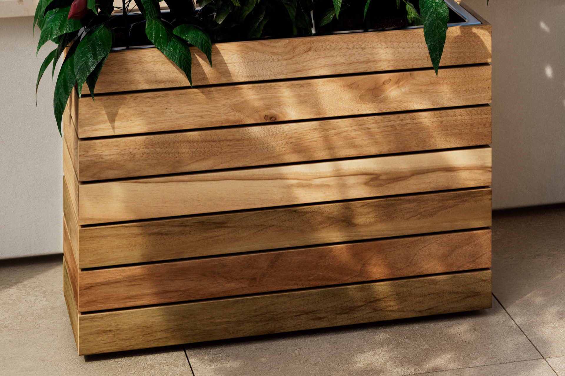 Hochbeet Echtholz Akazie massiv geölt Latten