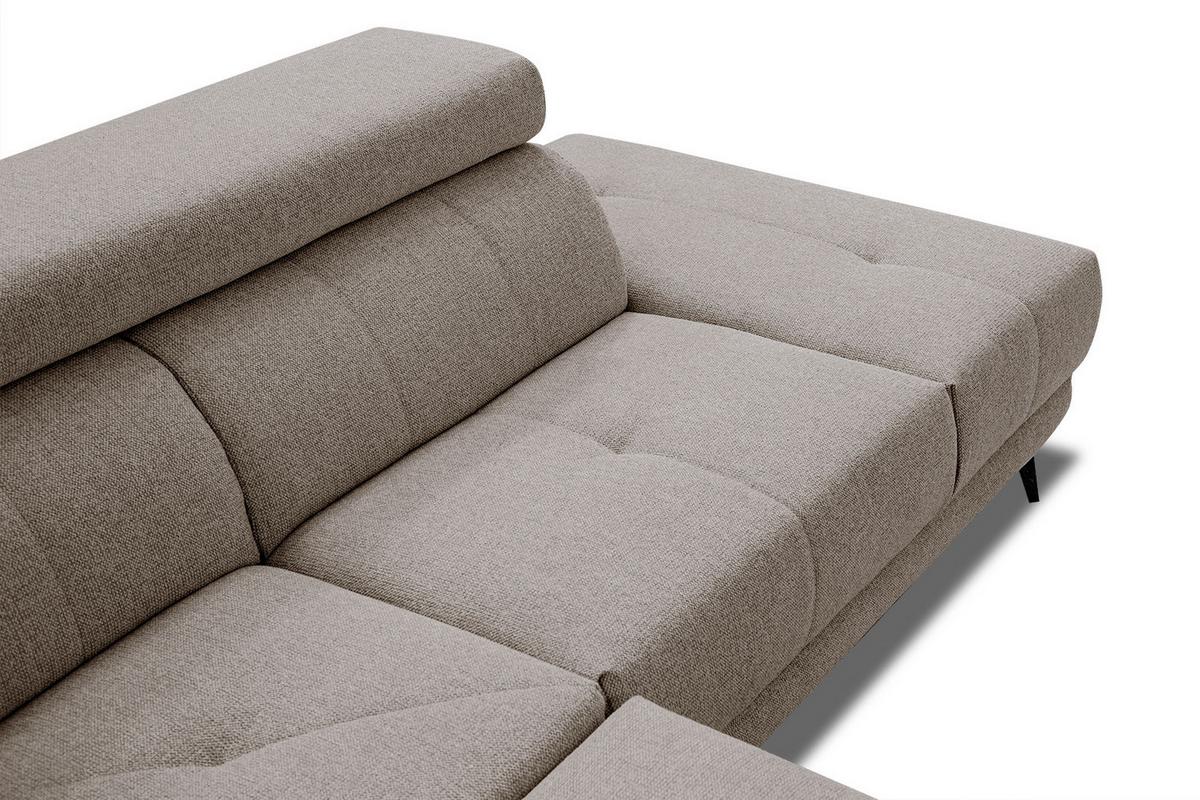 ECKSOFA MORELLO 5-Sitzer, taupe - Taupe/Schwarz, Holzwerkstoff/Textil (287/228cm) - Wozimo