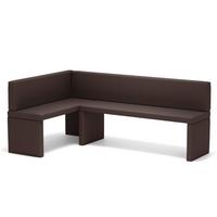 ECKBANK links OWEN Kunstleder, 142/196 cm Braun - Braun, Holz/Kunststoff (142/196cm) - Idohome