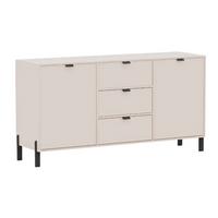 KOMMODE MINO 160/85,5/45cm mit 3 Schubladen 2 Türen Beige - Beige, Holzwerkstoff (160/85.5/45cm) - MASSENO