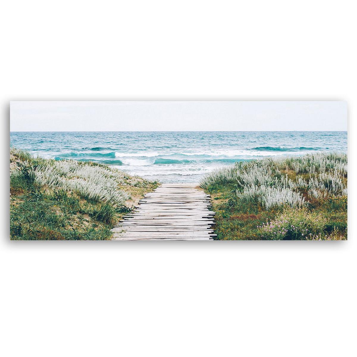 KUNSTDRUCK Blau 90/30 cm - Blau, Textil (90/30cm) - KUNSTLOFT