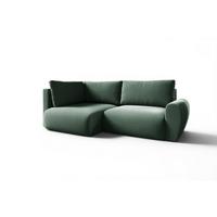 ECKSOFA Galan Mini Mit Schlaffunktion - Grün, Holzwerkstoff/Textil (241/153cm) - Fun Möbel