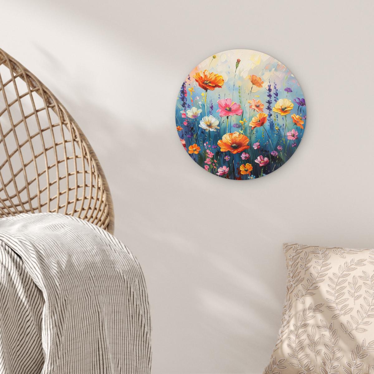 WANDBILD Blumen - Natur - Aquarell - Kunst Deko Wohnzimmer 30x30 cm - Multicolor, Kunststoff (30/30cm) - MuchoWow