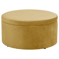 KINDERHOCKER Katyushka Samtvelours mais - Currygelb, Kunststoff (60/32/60cm) - 58aufmkessel