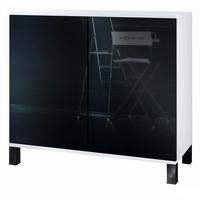 KOMMODE Skadu Schwarz Hochglanz - Schwarz Hochglanz, Holzwerkstoff (92.5/84.5/35cm) - Vladon