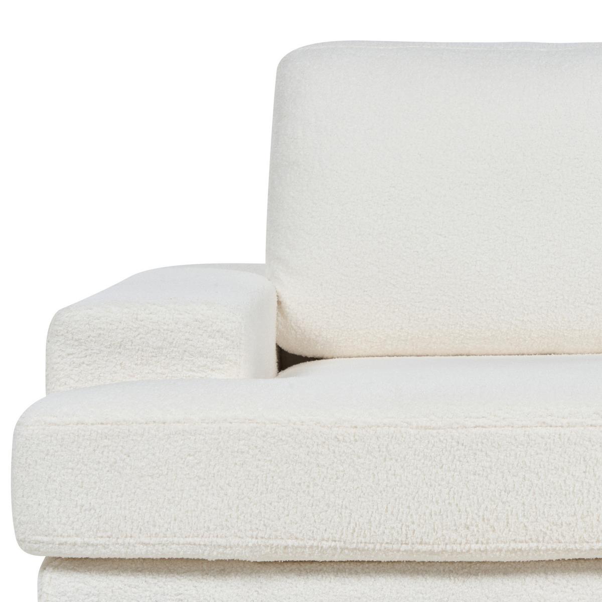 3-SITZER-SOFA Bouclé cremeweiß Alla - Weiß, Textil (208/86/112cm) - Beliani