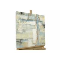 ACRYLBILD HANDGEMALT 60/60 cm - Blau/Beige, Holz/Textil (60/60cm) - KUNSTLOFT