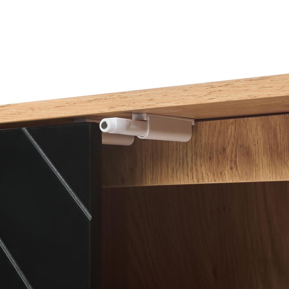 SCHRANK Schwarz Bristow - Schwarz, Holzwerkstoff (76/84/40cm) - Beliani