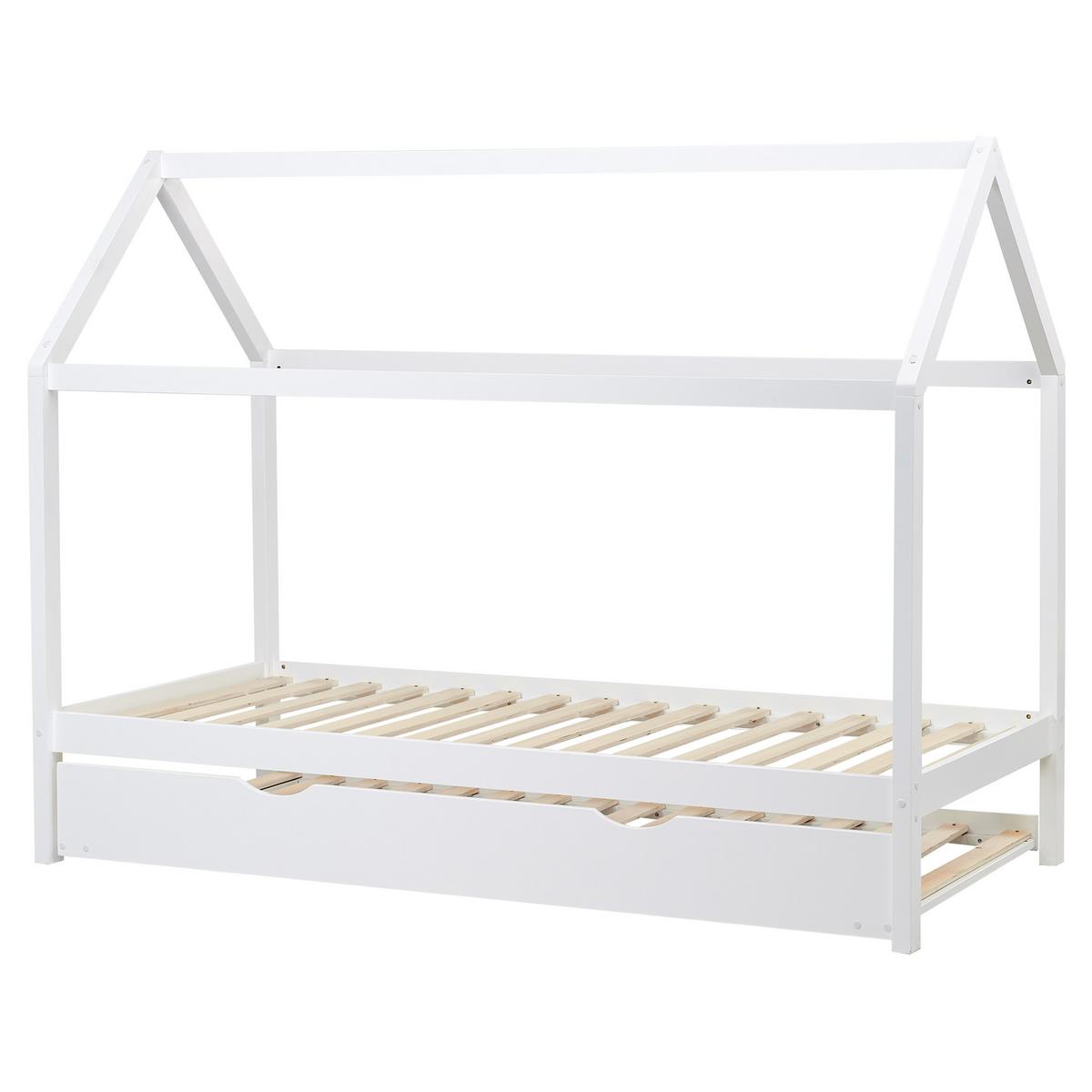 KINDERBETT 90x200 cm Weiß Crillon - Weiß, Holz (90/200cm) - Beliani