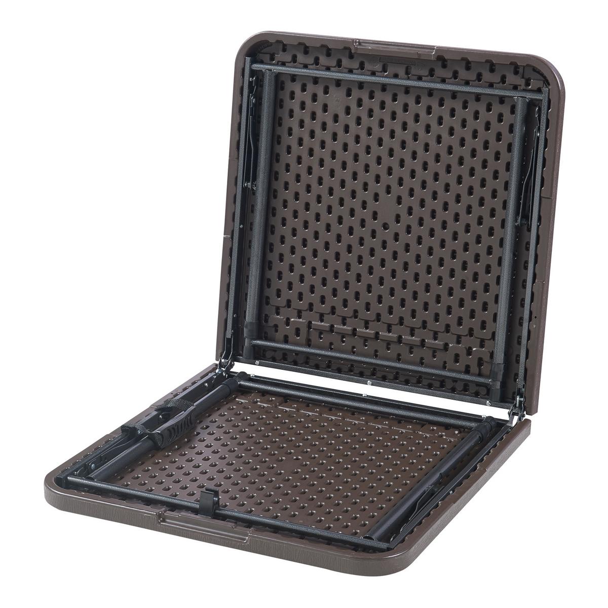 KLAPPTISCH Adelfia - Braun, Kunststoff/Metall (120/60/90cm) - [en.casa]
