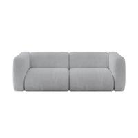 MODULARES Sofa 2-SITZER MIRA-S1 228x89x70 Grau cm Cord - Blaugrau/Schwarz, Holzwerkstoff/Kunststoff (228/70/89cm) - ALTDECOR
