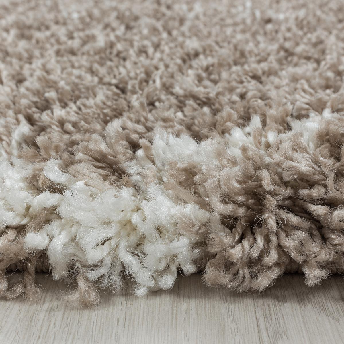 HOCHFLORTEPPICH DOLOMIT, geometrisch, Beige, Ø 80 cm - Beige, Textil (80/80cm) - KADIMA DESIGN