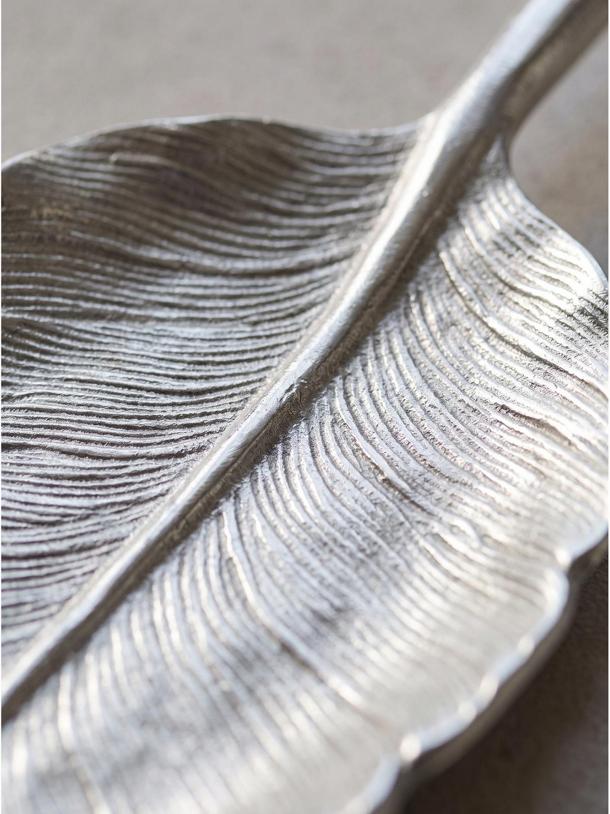 DEKOSCHALE SUBIACO, Aluminium, handgefertigt, Silber, 80 x 26 x 5 cm - Silberfarben, Metall (5cm) - KADIMA DESIGN