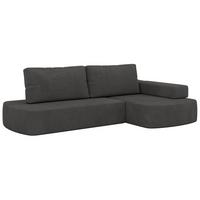 ECKSOFA LIRENA L Cord Anthrazit - Rechts - Anthrazit, Textil (260/160cm) - MKS