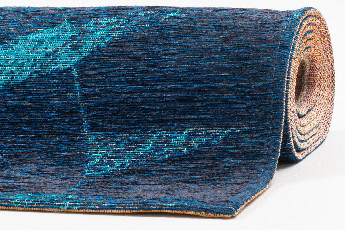 FLACHWEBTEPPICH Keitum 80x160 cm - Blau, Textil (80/80cm) - Sansibar SYLT