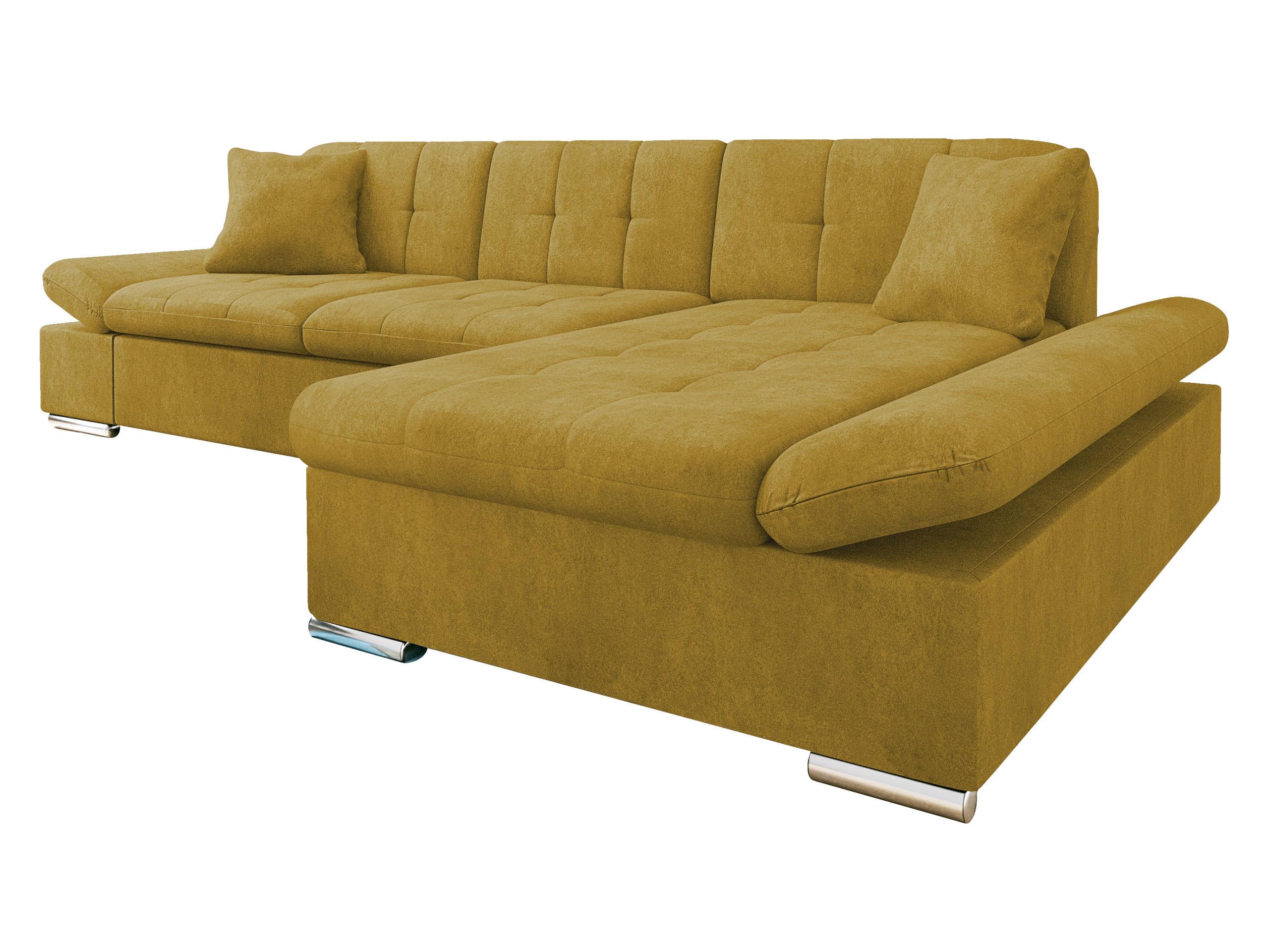 ECKSOFA Montana Premiumi, Seite: Rechts - Currygelb, Holz/Textil (278/161cm) - MIRJAN24