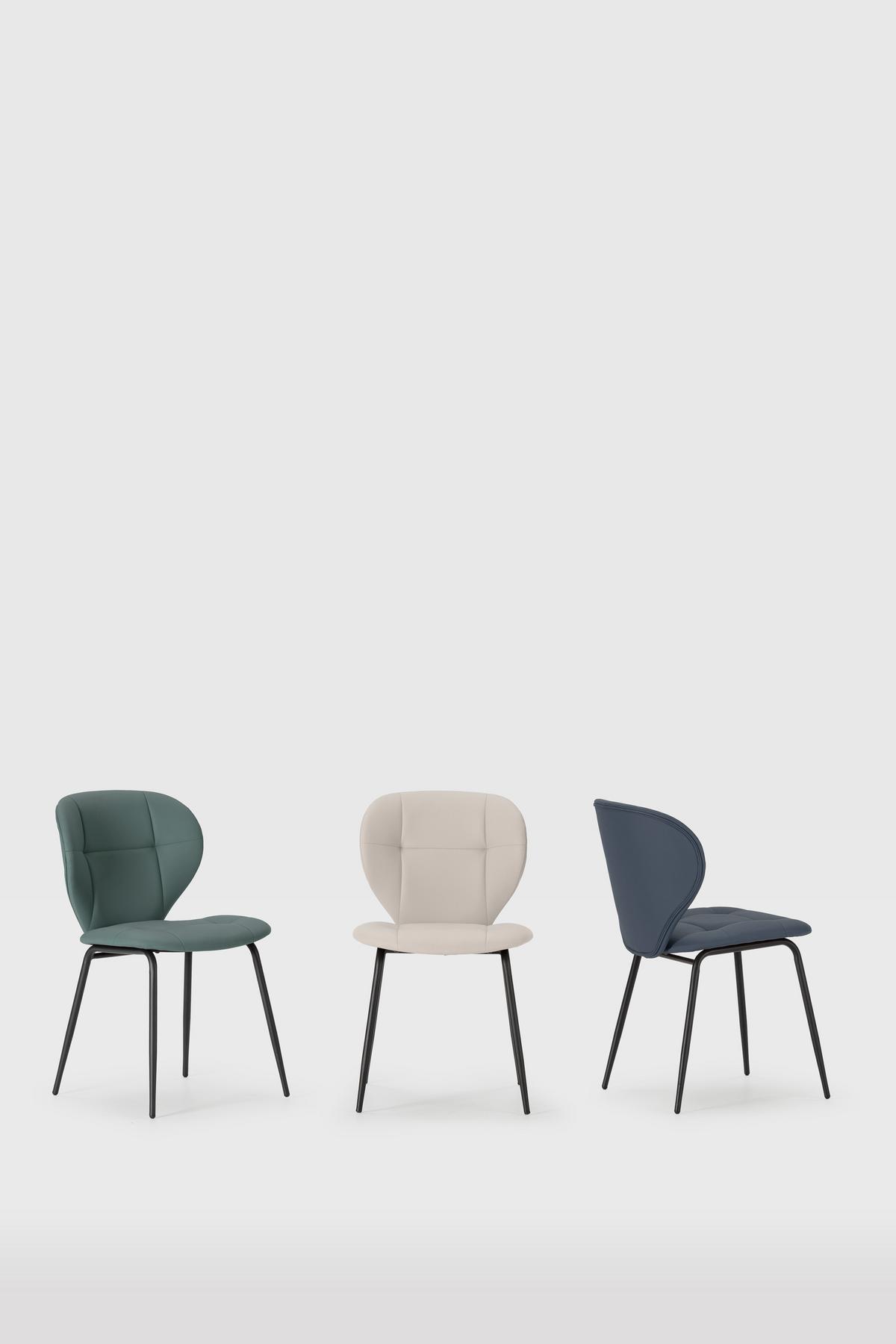 ESSZIMMERSTUHL Maura Grau 50/57/49 cm 2er-Set - Grau, Textil (57/49/50cm) - Calicosy