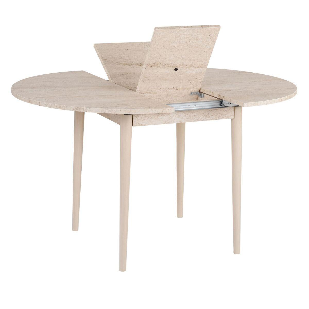 ESSTISCH ausziehbarer von 100 bis 131 cm mit runder Tischplatte 100/100/75 cm - Eiche Artisan, Holzwerkstoff (111/100/75cm) - Calicosy