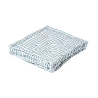 SITZKISSEN blau kariert 50/50/10 cm – Bodenkissen Vichy-Karo - Blau, Textil (50/50/10cm) - Homescapes