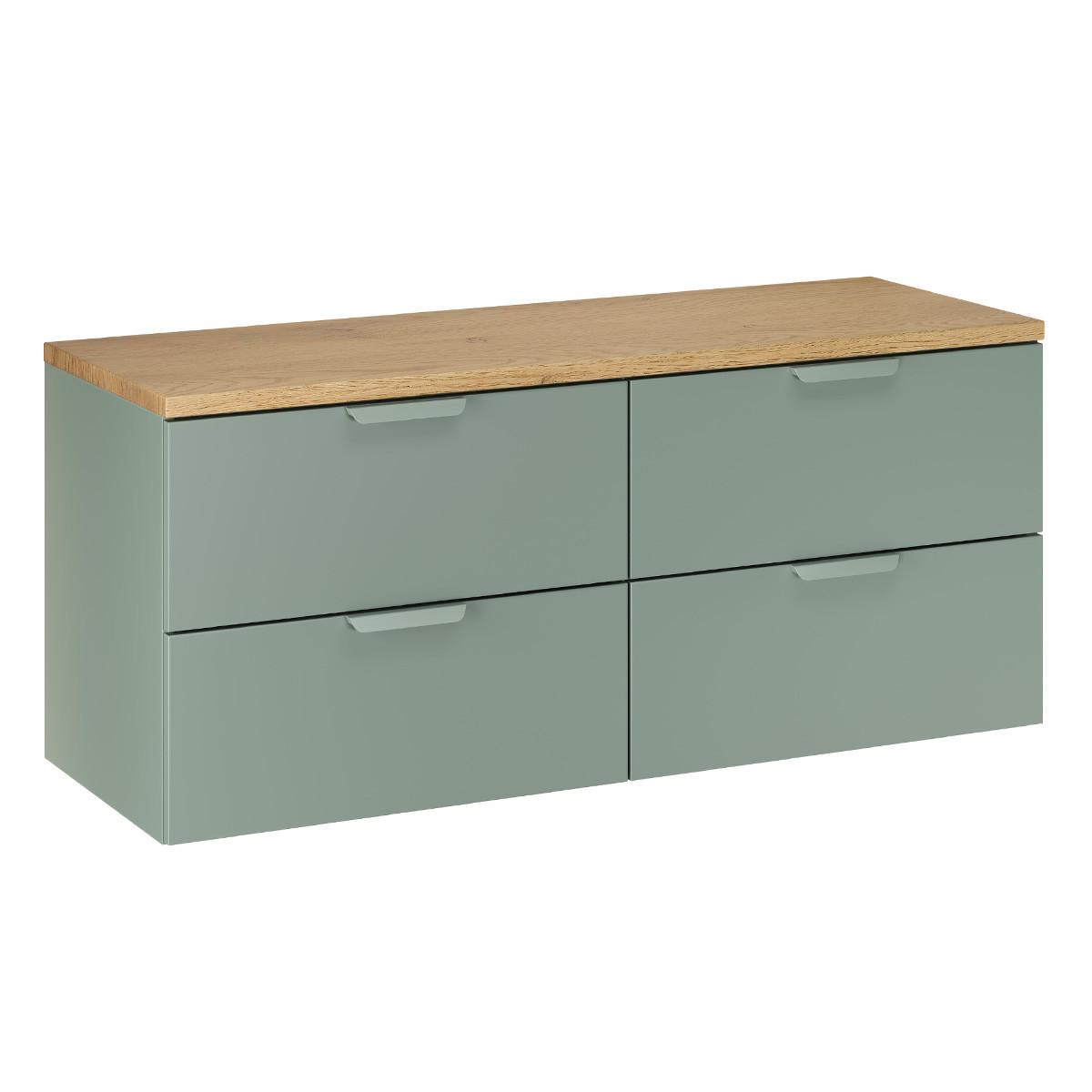 WASCHTISCHUNTERSCHRANK 120.6cm Oria 2er-Set Grün - Grün, Holzwerkstoff (120.6/50/46.5cm) - Petits-meubles