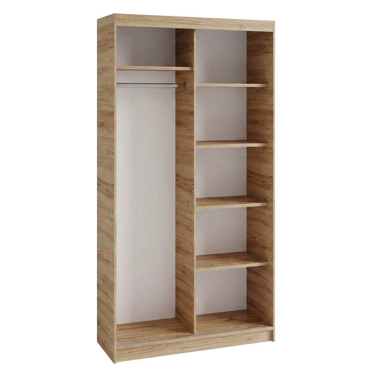 SCHWEBETÜRENSCHRANK Donatello mit 2 Türen. 100 cm, eiche Artisan - Eiche Artisan, Holzwerkstoff (100/205/60cm) - Beautysofa