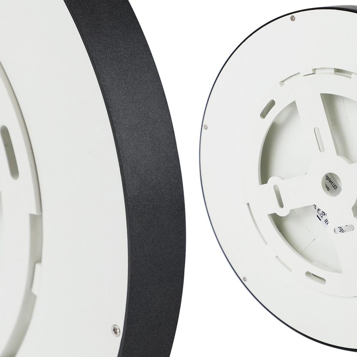 LED-DECKENLEUCHTE Berlin 22 cm - Schwarz, Kunststoff (22/22/2.5cm) - Nettlife