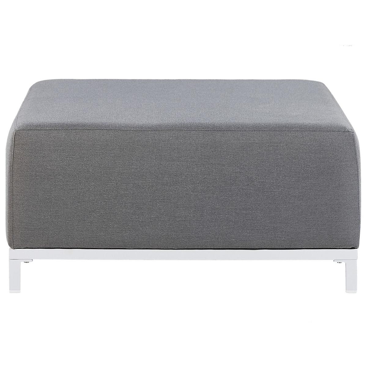 OTTOMANE Rovigo 83/83/36 cm - Grau, Kunststoff/Textil (83/36/83cm) - Beliani