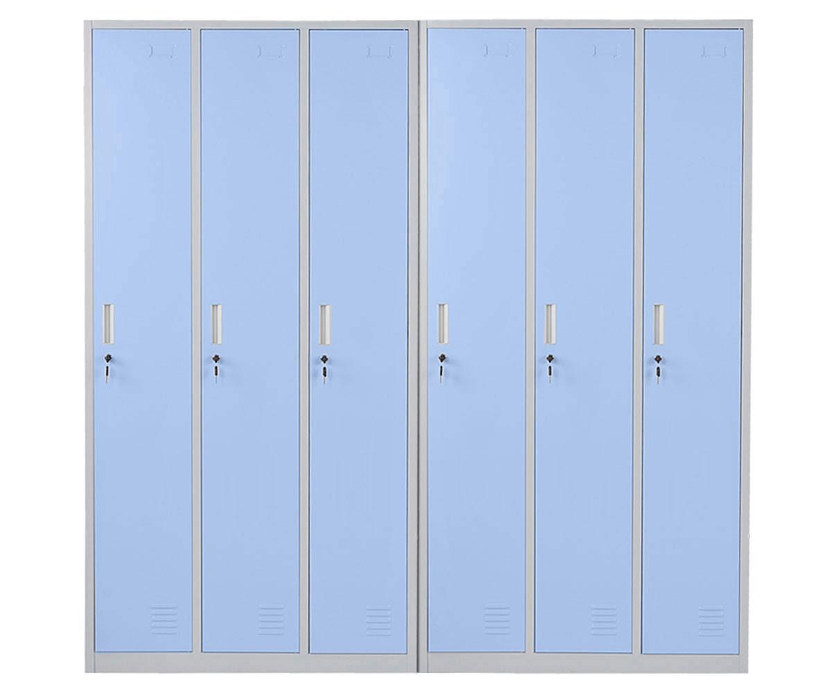 SCHLIESSFACH Blau - Blau, Metall (180/180/50cm) - MCW