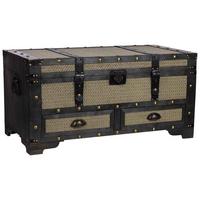 TRUHE aus Holz, braun, 90x45x46cm - Braun, Holzwerkstoff (90/45.5/45cm) - Wanderlust