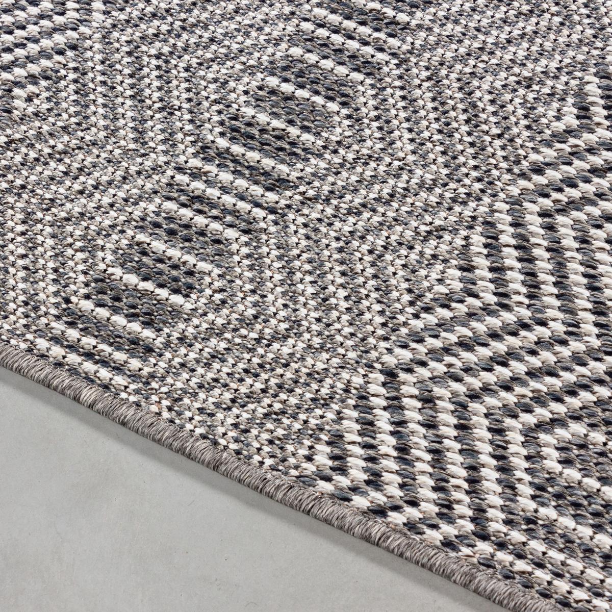 OUTDOORTEPPICH LIRIA, im Boho-Stil, Grau, 80 x 150 cm - Grau, Textil (80/150cm) - KADIMA DESIGN