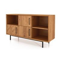 KOMMODE BREIT LEON Wildeiche - Wildeiche, Holz (144/80/45cm) - byoak