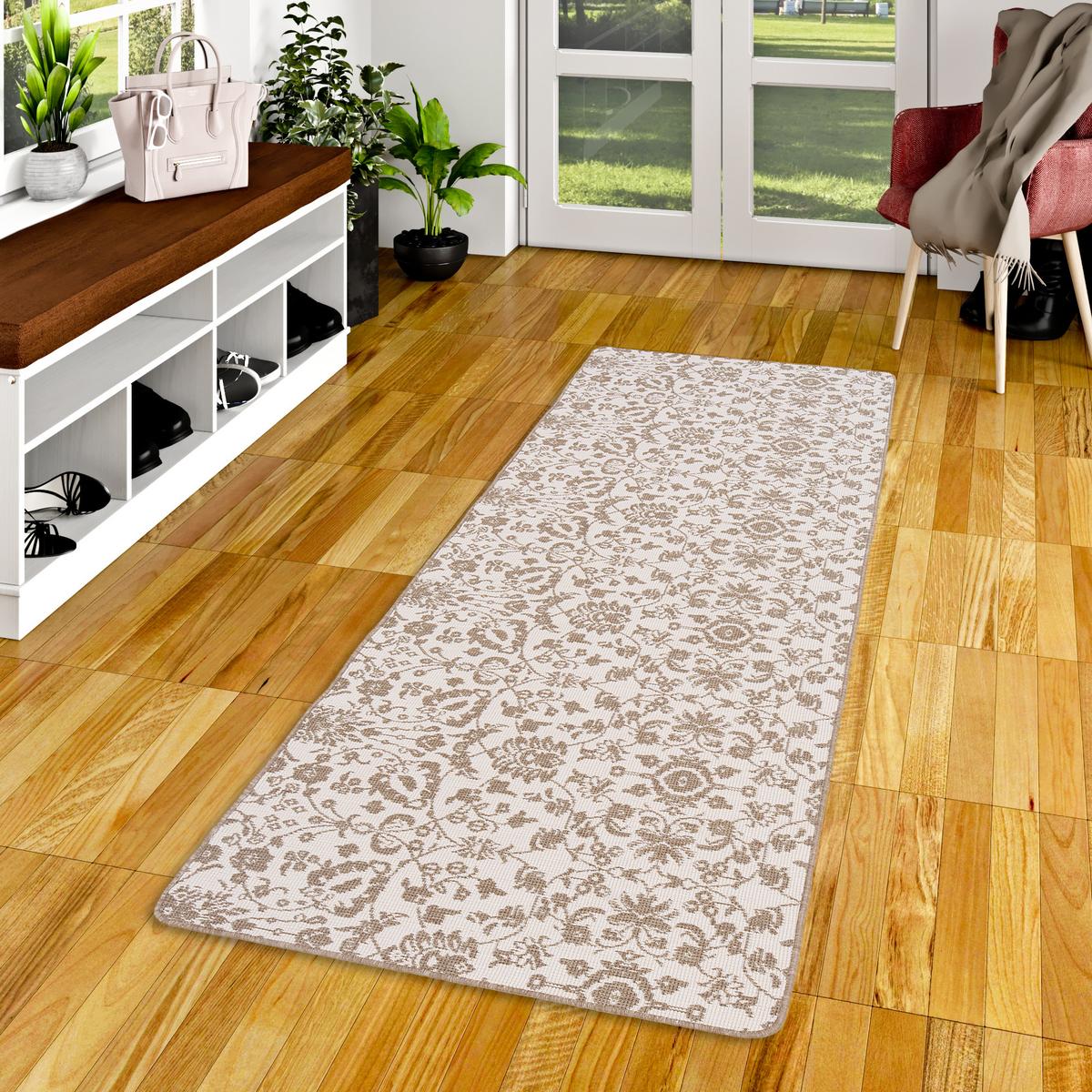 IN- UND OUTDOOR TEPPICH LÄUFER BEIDSEITIG NEWPORT - Beige, Textil (80/160cm) - Snapstyle