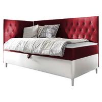 BOXBETT Filip Junior 3, Seite zum Öffnen des Bettkastens: Links - H3 - Rot/Weiß, Holz (90/200cm) - MIRJAN24