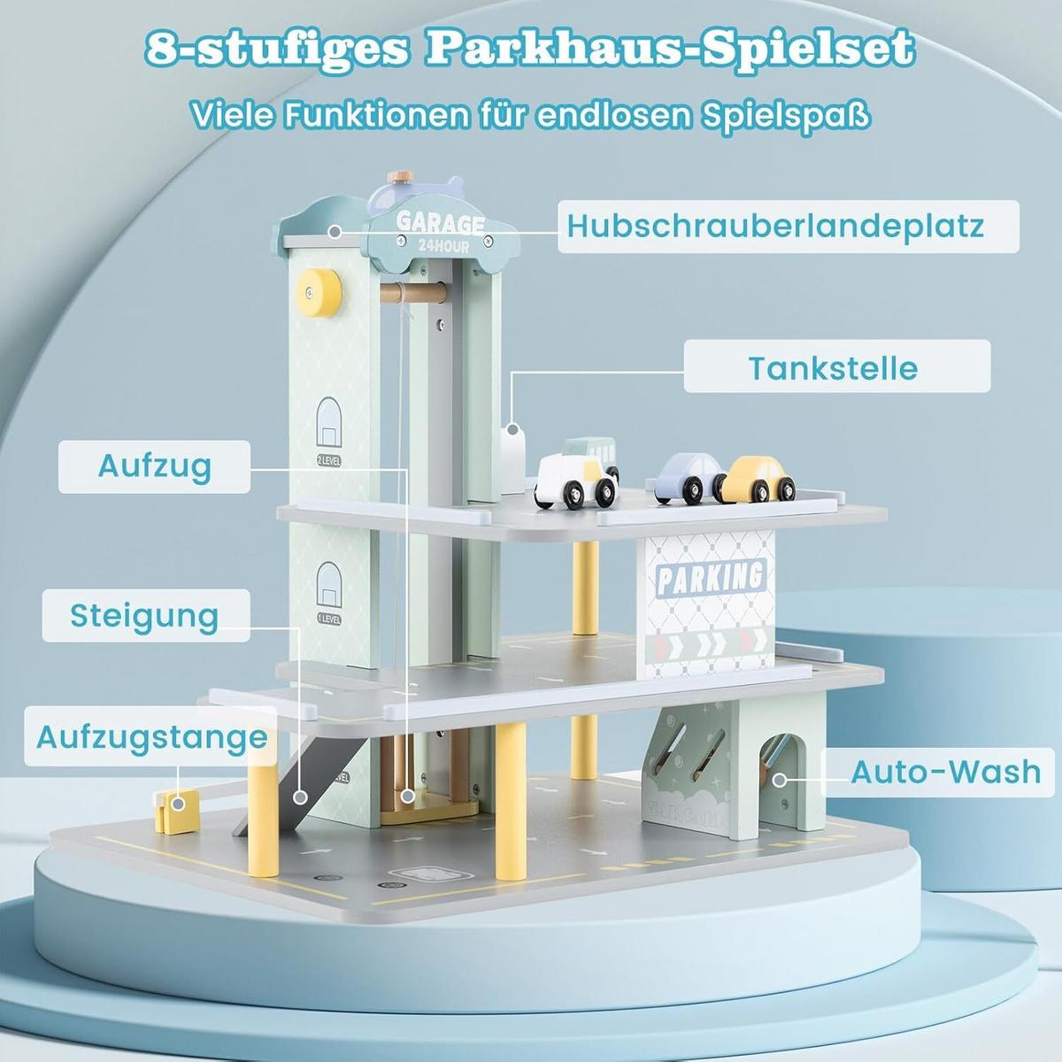 PARKHAUS 47cm Multicolor - Multicolor, Holz (50/47/40cm) - COSTWAY