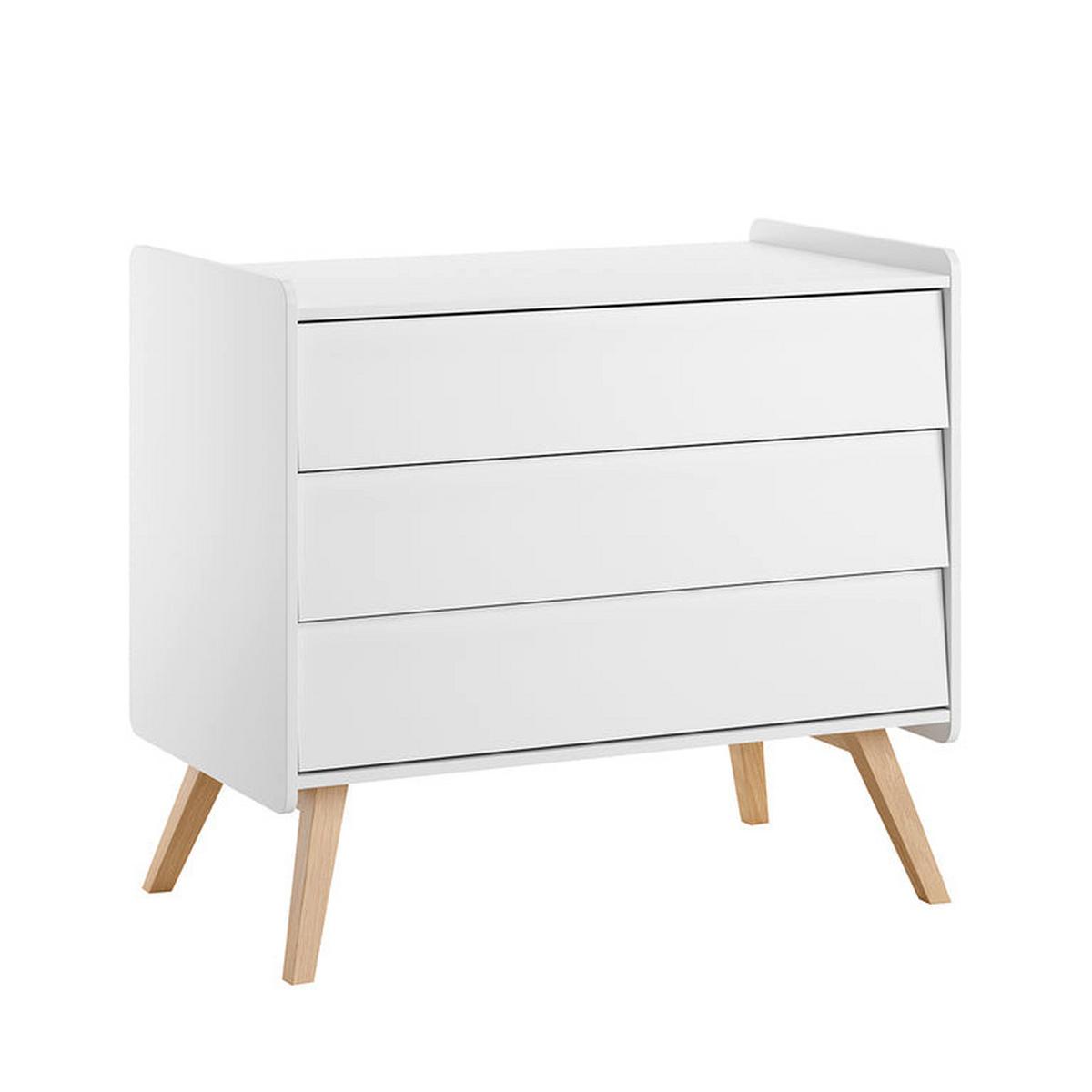 BABYZIMMER 2-teilig Vintage Weiß - Weiß, Holzwerkstoff (100/90/58.5cm) - Petits-meubles