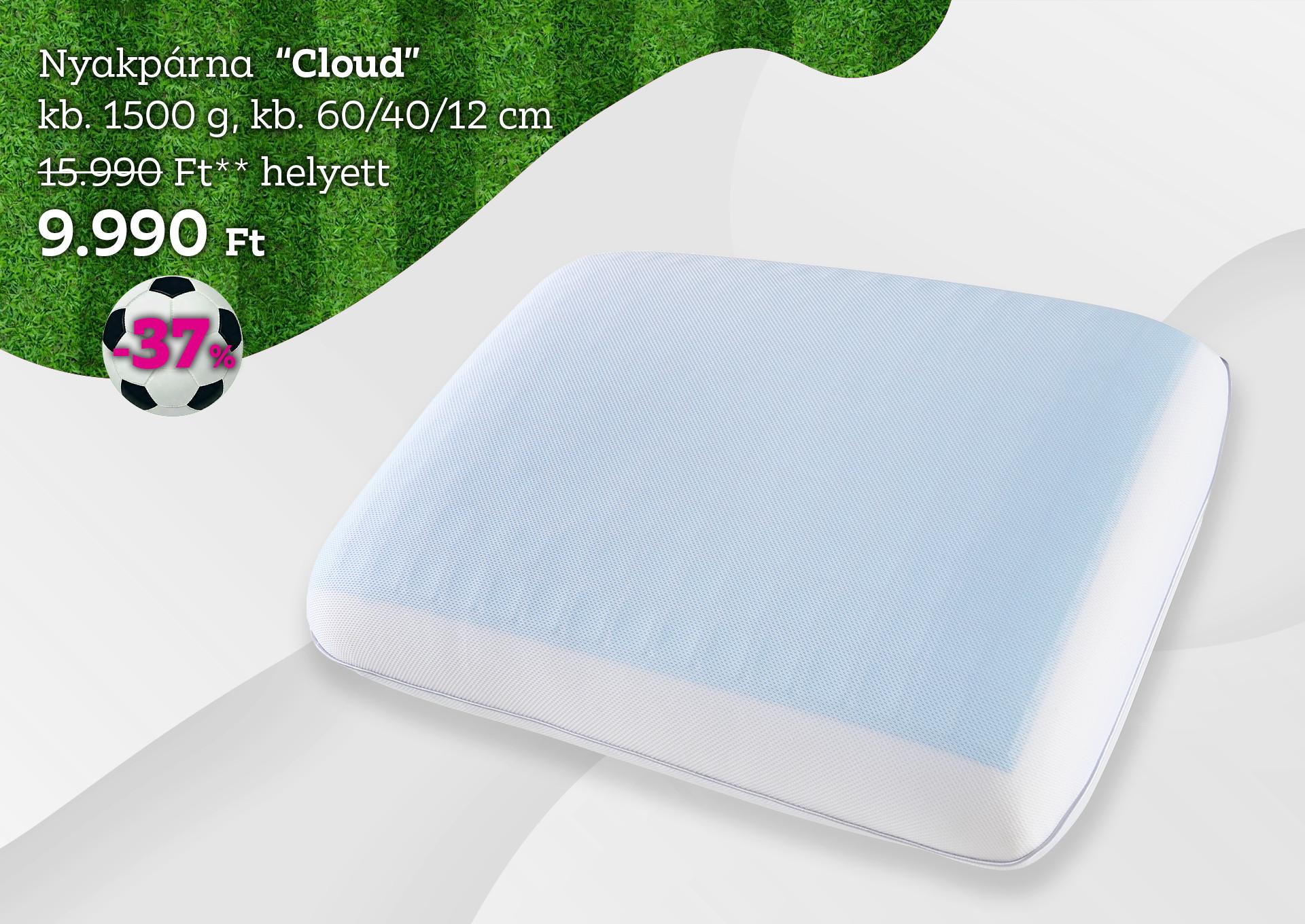 Nyakpárna  CLOUD 15990 Forint helyett 9990 Forint, kedvezmény mértéke 37%